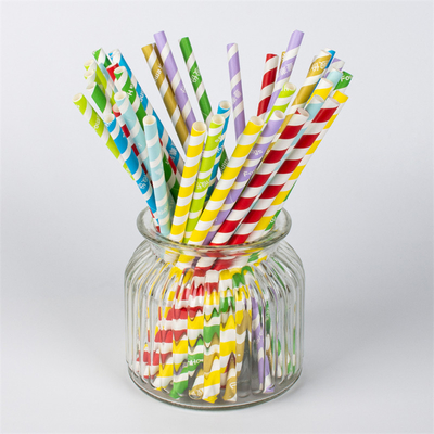 Glattes 5mm biologisch abbaubares Papier Straw Eco Friendly