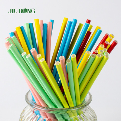 Kundenspezifisches biologisch abbaubares Papier Straw For Coffee Drink Bendable 150mm