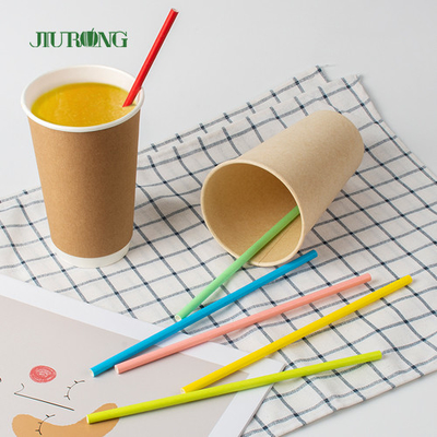 Kundenspezifisches biologisch abbaubares Papier Straw For Coffee Drink Bendable 150mm