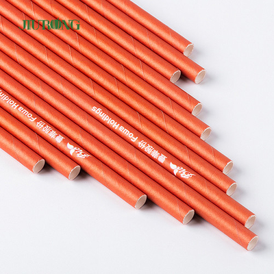 Kundenspezifisches gerades biologisch abbaubares Papier Straw For Fast Food LFGB