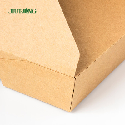 Verpackenbehälter biologisch abbaubares Kraftpapier-Togo Box Fast Food Takeaways