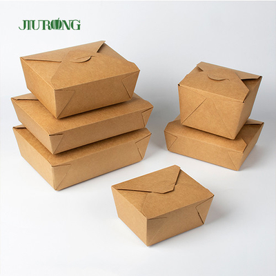Wegwerfkraftpapier-Brotdose-Schnellimbiss-Lieferungs-Mitnehmerverpackenbehälter
