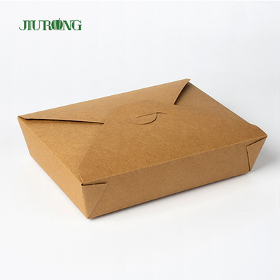 Wegwerfkraftpapier-Brotdose-Schnellimbiss-Lieferungs-Mitnehmerverpackenbehälter