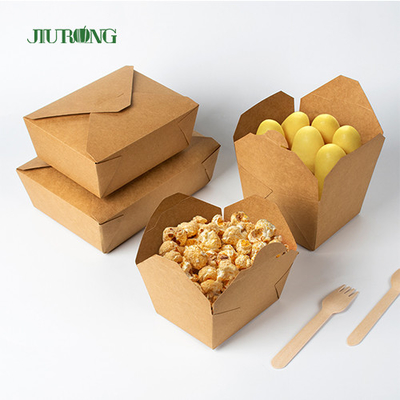 Wegwerfkraftpapier-Brotdose-Schnellimbiss-Lieferungs-Mitnehmerverpackenbehälter