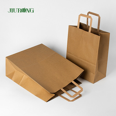 Kraftpapier-Tasche PAS- Brown mit dem Griff aufbereiteten Mittagessen-Verpacken der Lebensmittel