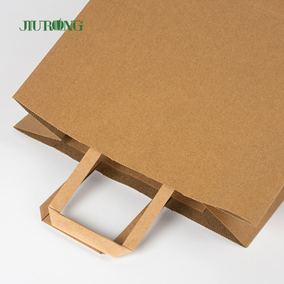Kraftpapier-Tasche PAS- Brown mit dem Griff aufbereiteten Mittagessen-Verpacken der Lebensmittel