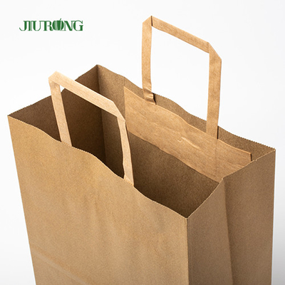 Kraftpapier-Tasche PAS- Brown mit dem Griff aufbereiteten Mittagessen-Verpacken der Lebensmittel