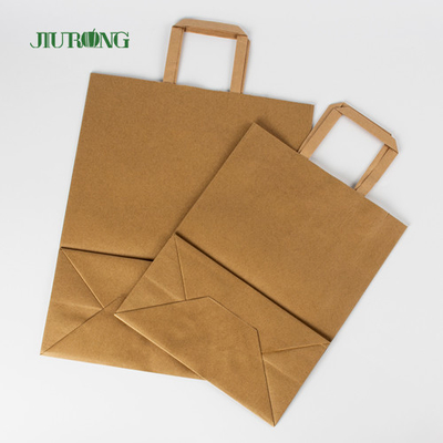 Kraftpapier-Tasche PAS- Brown mit dem Griff aufbereiteten Mittagessen-Verpacken der Lebensmittel
