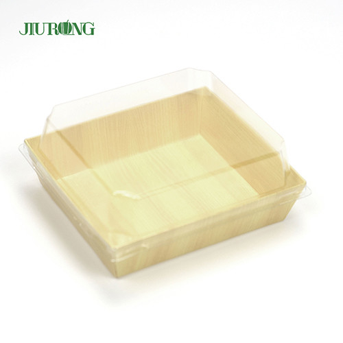 Recycelte, biologisch abbaubare Lebensmittelbehälter aus Papier, Sushi-Tablett, 180 mm, für Lebensmittelgeschäfte