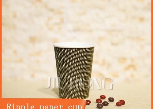 Biologisch abbaubare Pappbecher aus brauner Wellpappe 14 Unzen Kaffeebecher für Heißgetränke